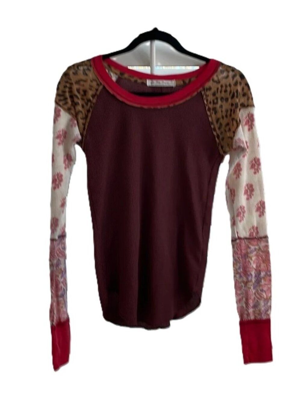 Free People Bright Side Thermal Vino Combo Shirt